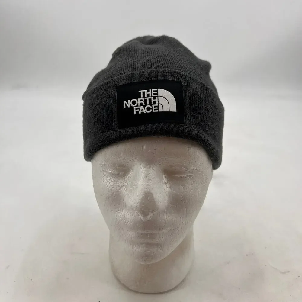 The North Face Beanie Adult Gray Dock Worker Recycled Knitted Cuffed Winter Cap